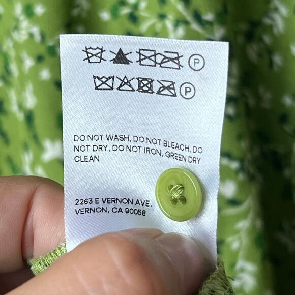 Reformation Gavin Dress in Samantha Light Green Floral Size 2 - Picture 8 of 8